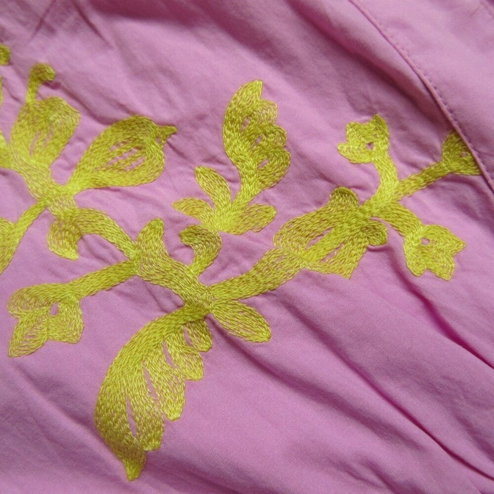 NWT Anthropologie Maeve Somerset Maxi in Pink Embroidered Edition Dress MP - Picture 9 of 11